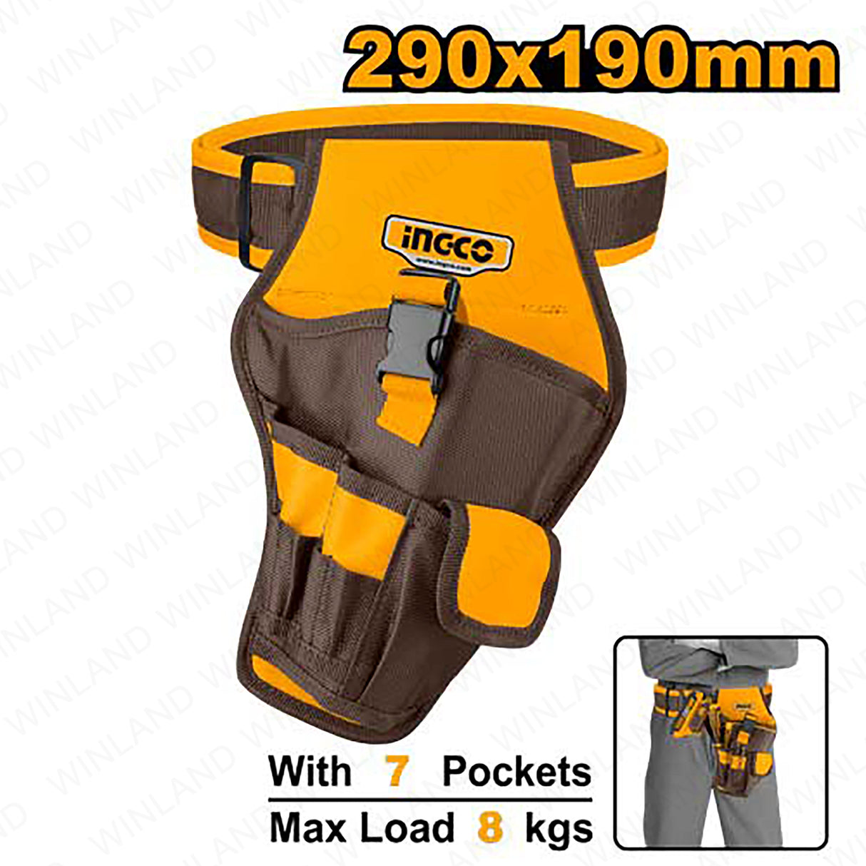 Tool Bag Waist Belt Organizer Drill Holster Multi-purpose 290mmx190mm HTBP030128