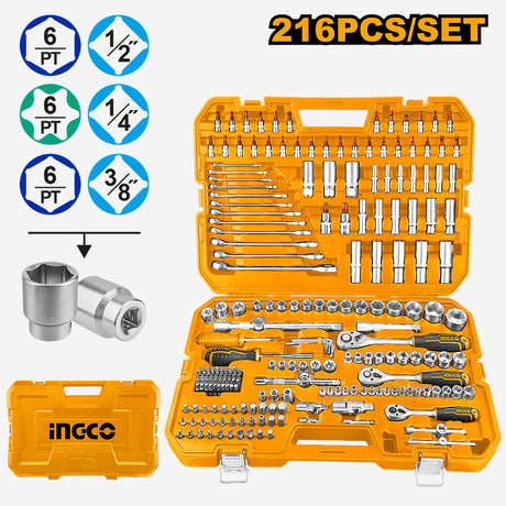 INGCO 216pcs combination tool set HKTHP22161