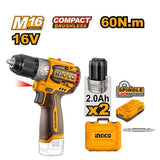 Brushless Motor Compact Cordless Drill 16V CDLI16682 ING-CT