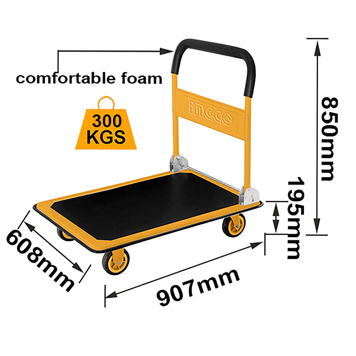 300kg Foldable Platform Hand Truck HPHT13002 ING-HT