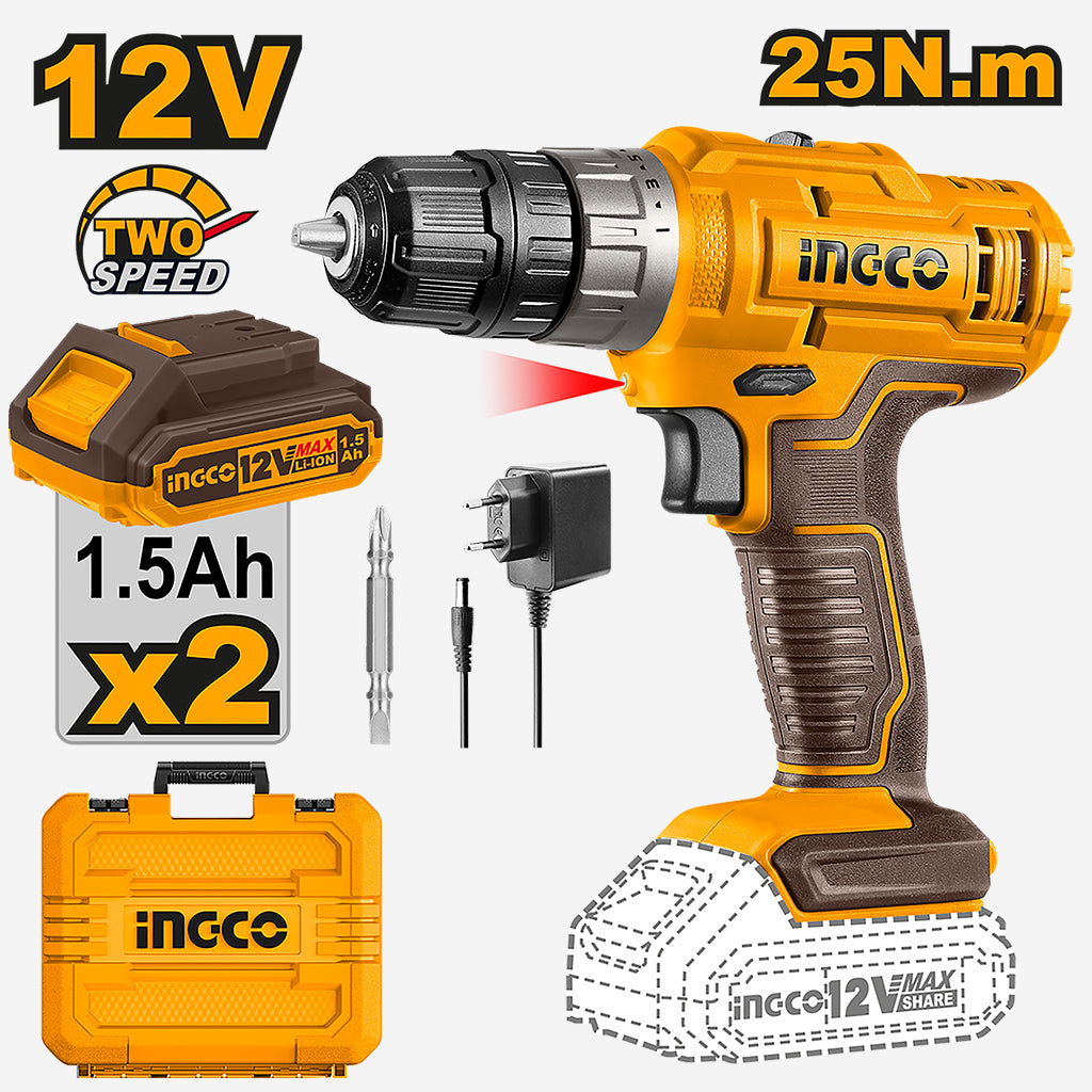 P20S Lithium-Ion Cordless Impact Drill 12V CDLI1228 ING-CT