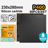 Silicon Carbide Waterproof Sandpaper Size:230x280mm Grit:P60-P2000 50pcs/Set ING-HT