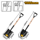 Steel Square / Round Shovel with Wooden Handle HSSH1108 ING-HT