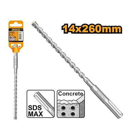 SDS Plus Masonry Drill Bit 10mm-14mm x 260mm for Concrete Masonry Wall Stone ING-HT