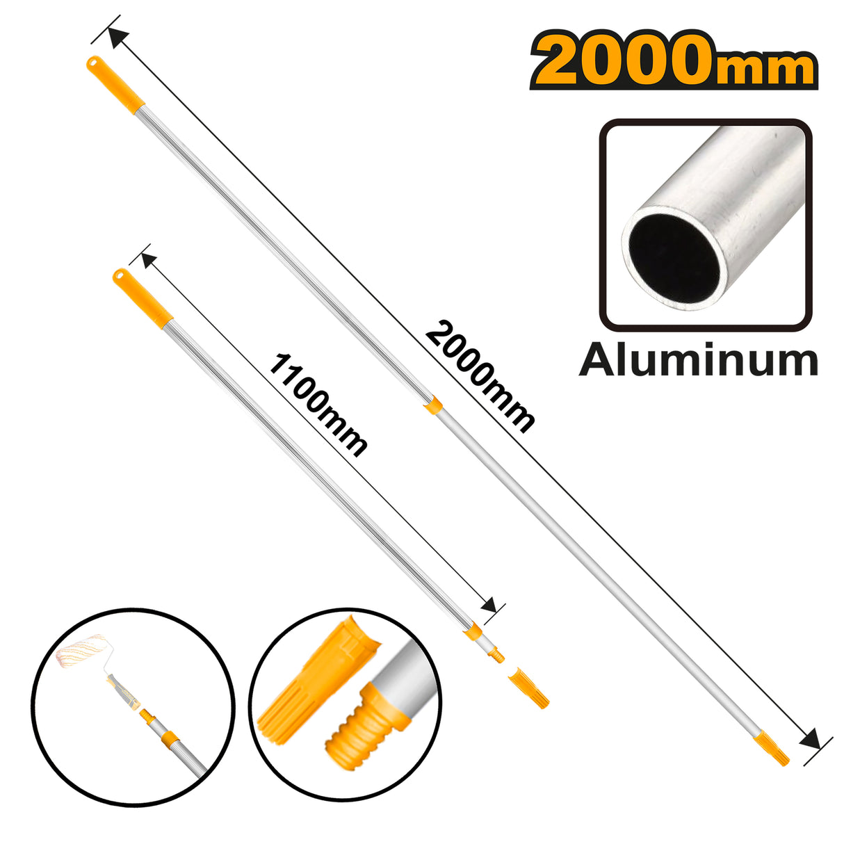 Telescopic ROD Folding Size: 110cm / Extended length: 200cm HRCEP0201 ING-HT