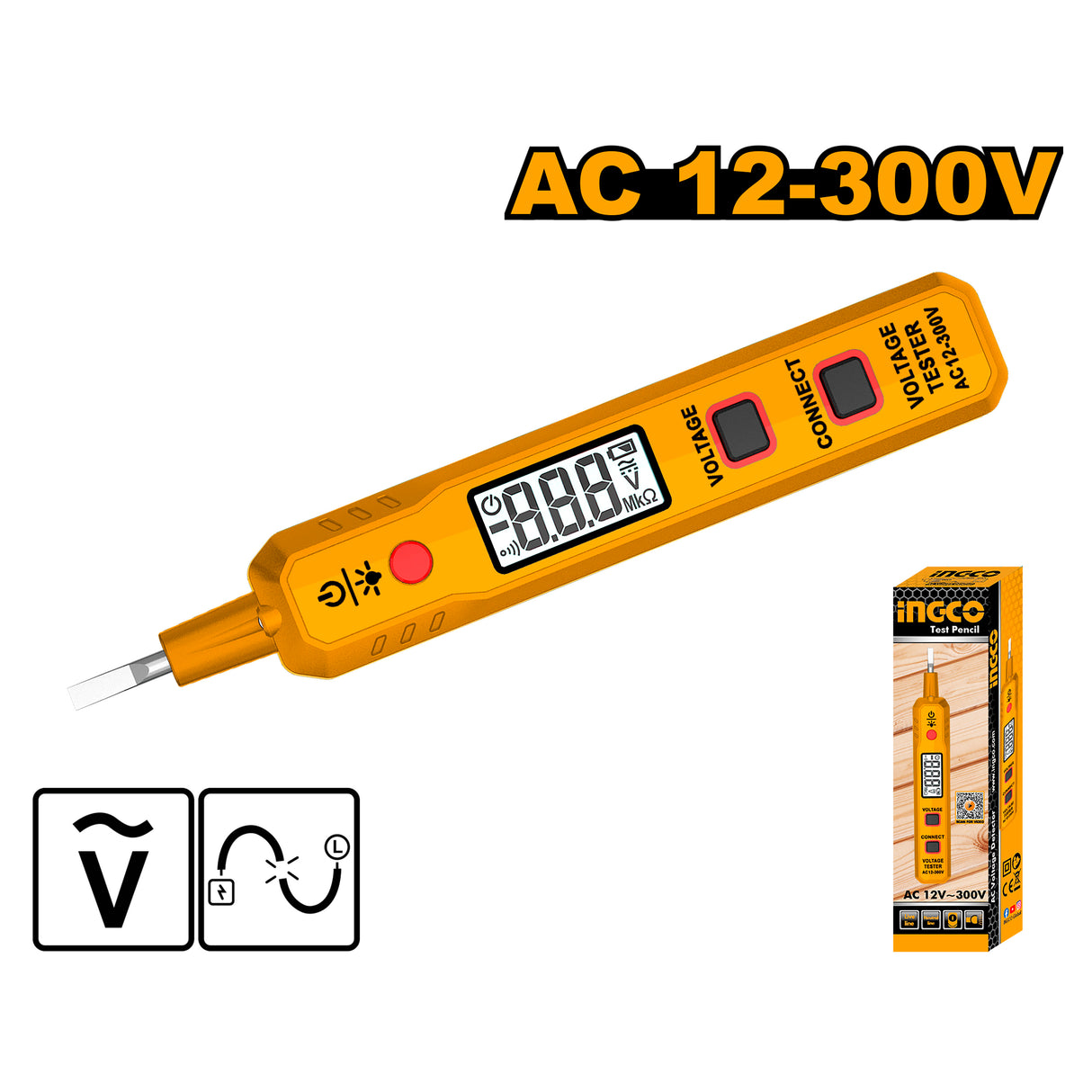 Digital Tester Pencil HSDT30021 AC 12-300V ING-HT