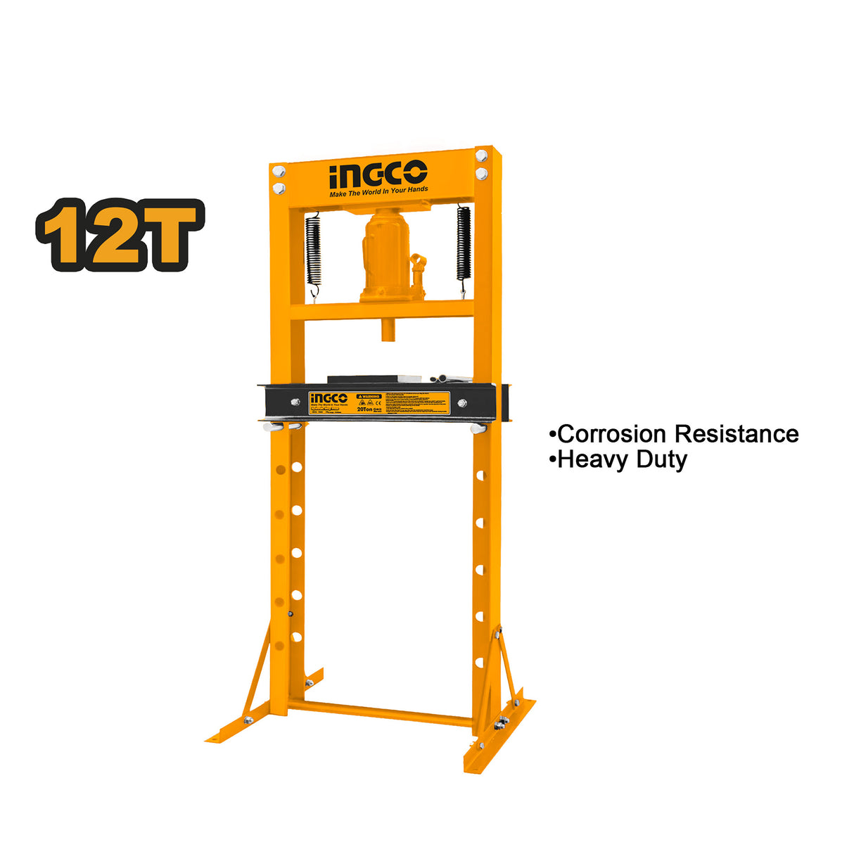 12 Ton (Stroke:150mm) Hydraulic Shop Press/Press Manual Hydraulic HSPR1205 ING-HT