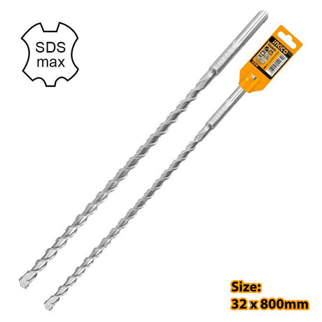 SDS MAX Masonry Hammer Drill Bit 32x600x800 Single Flute Concrete Drill ING-HT