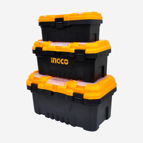 3pcs Plastic Tool Box Set with Removable Tray PBXK0301 / PBXK0302 ING-HT