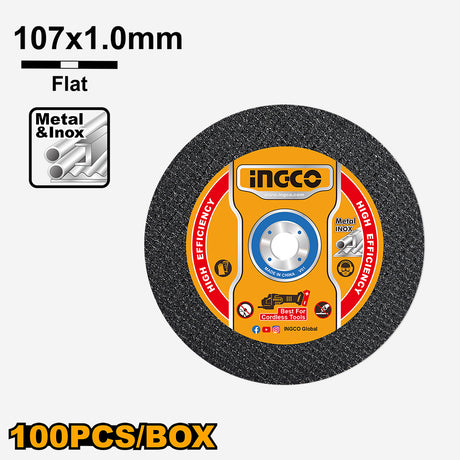 Ingco 50-100 PCS Abrasive Metal Cutting Disc / Set For Angle Grinder 4 inches ING-HT