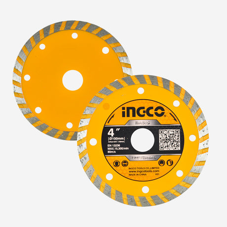 Ingco Wet and Dry Turbo Diamond Disc 4" for Angle Grinder DMD031002 ING-HT