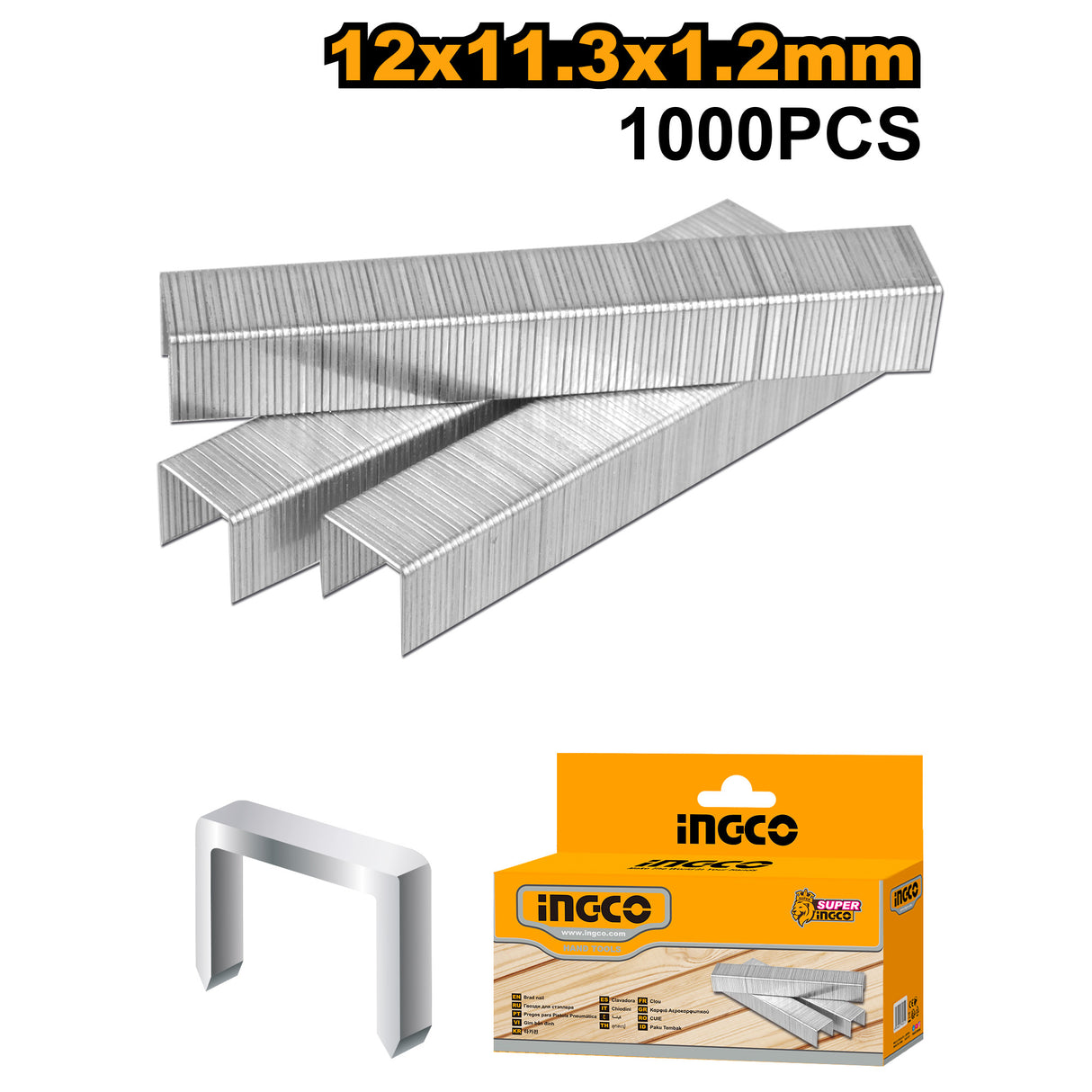 Ingco Staple Wires for Gun Tacker 7mm x 8mm | 7mm x 10mm 1000PCS/SET STS0108 | STS0110