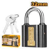 Iron Padlock 32mm to 75mm with Brass Lock Cylinder and 3 Iron Keys ING-AC