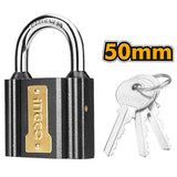 Iron Padlock 32mm to 50mm with Brass Lock Cylinder and 3 Iron Keys ING-HT