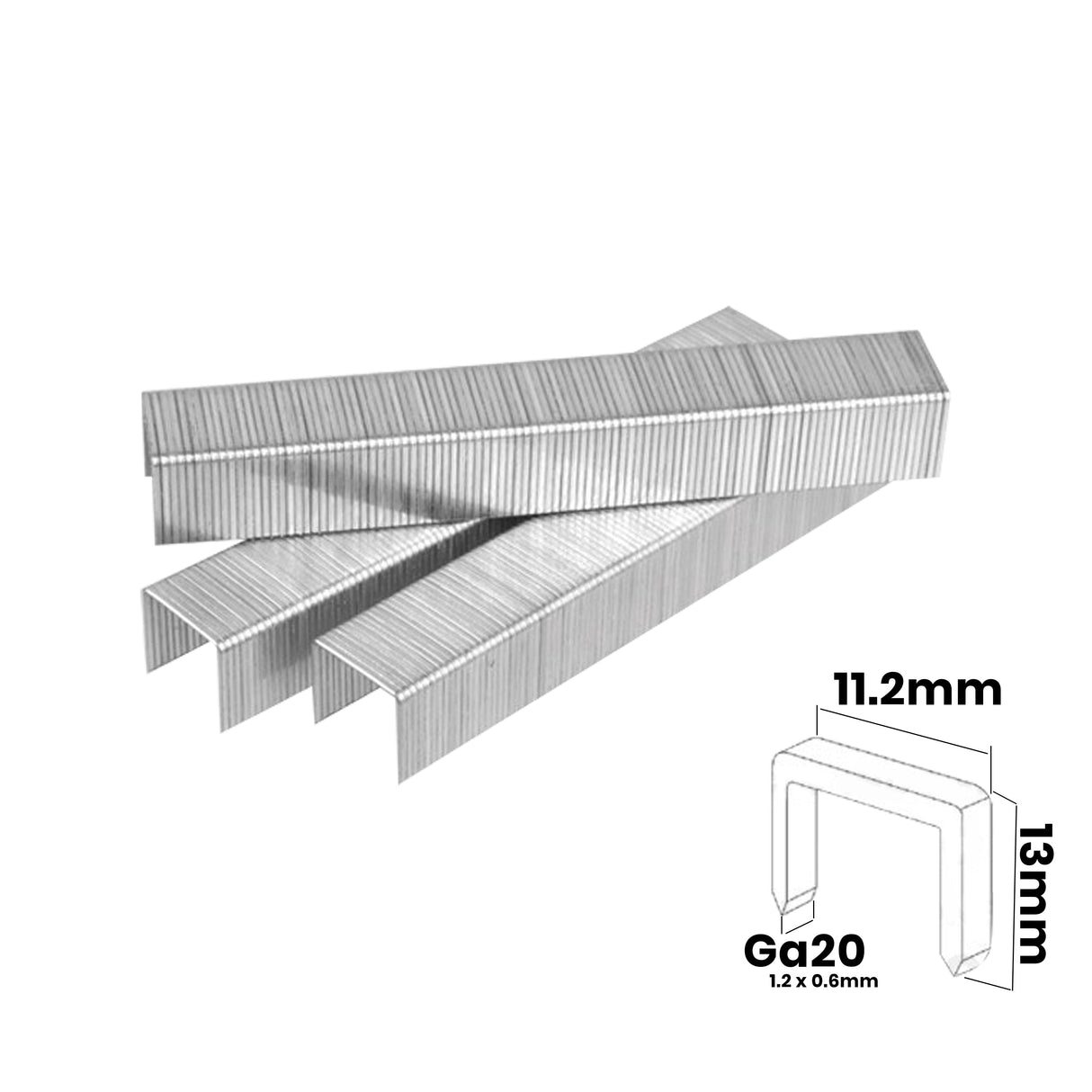 25mm Crown Staple Set of 5000pcs 13 x 11.2 x 1.2mm Sold per box AST20131