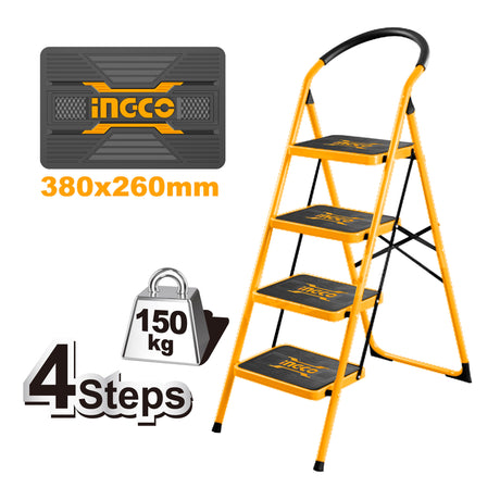 Non-slip Steps with Wide Platform Steel Tube Ladder HLAD09021 / HLAD09031 / HLAD09041