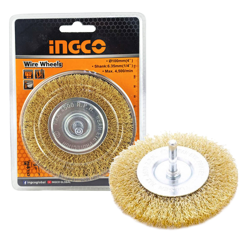Ingco Wire Wheels Brush for Drill 4 Inch WB41001