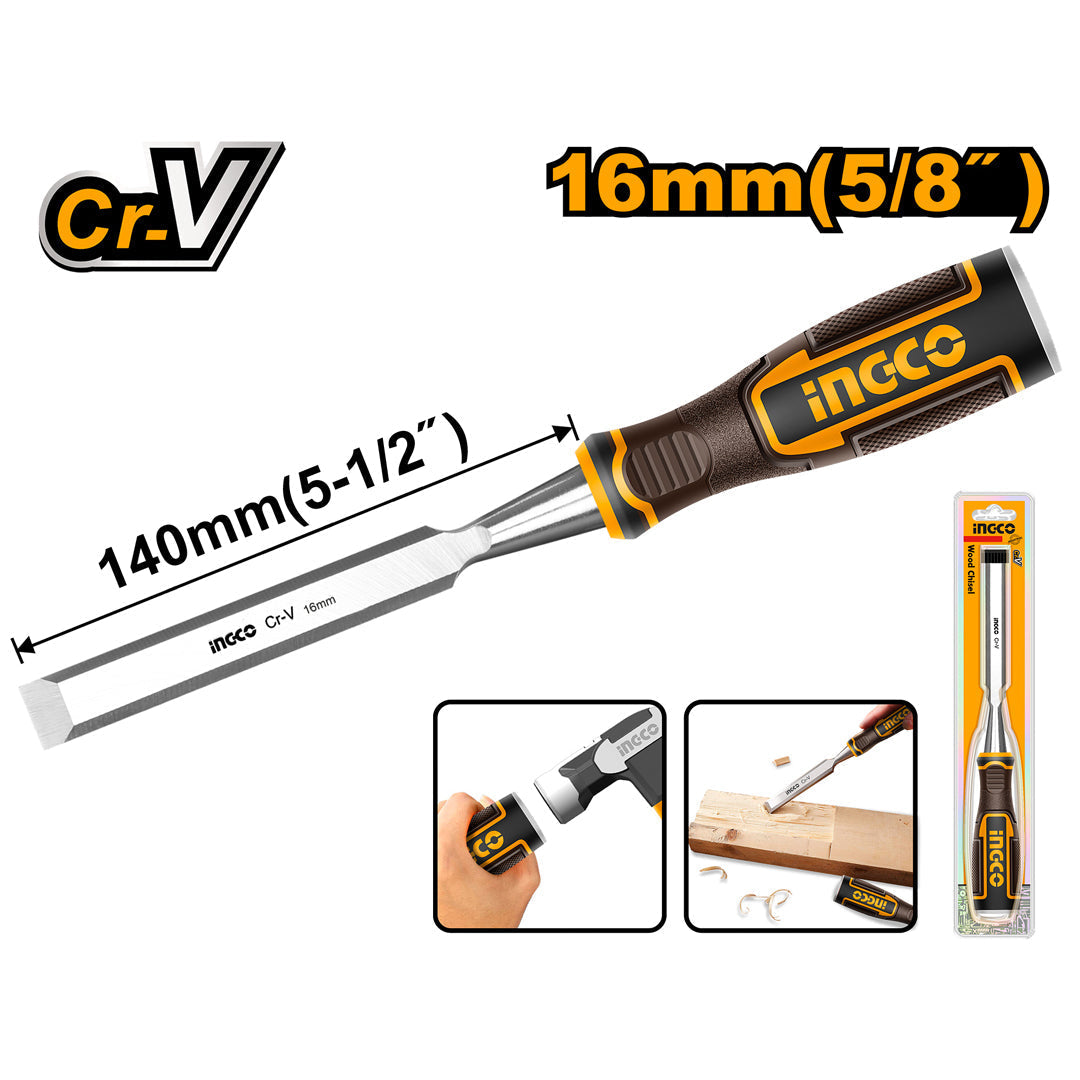 Ingco 16mm Industrial Wood Carving Hand Chisel HWC0816 - Winland Depot