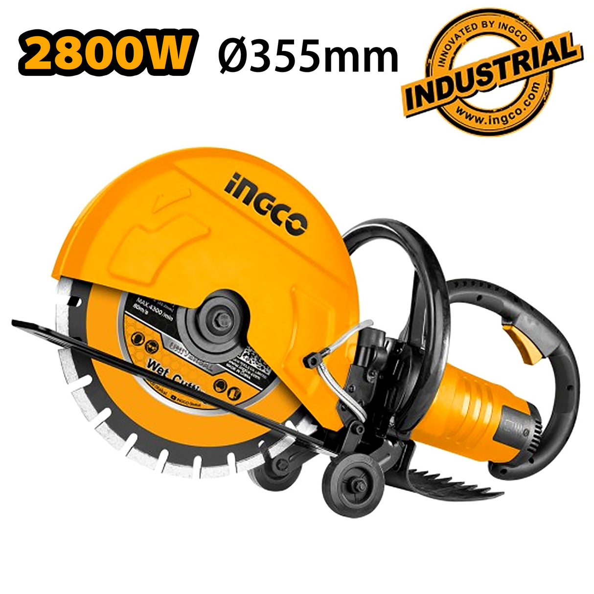 INGCO 2800W industrial power cutter saw for concrete and steel – PC3558