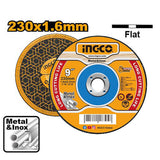 Abrasive Metal Cutting Disc 230mm(9in) Flat Centre MCD162301 ING-HT