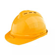 ingco yellow safety helmet pe shell material 6 point suspension and chin strap hsh801 product photo