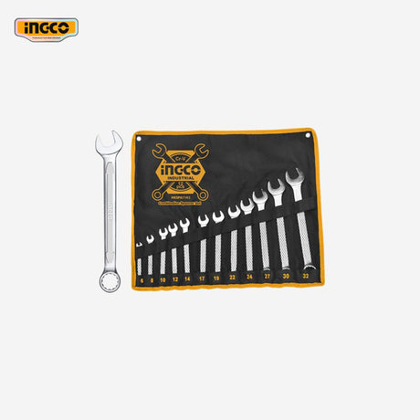Ingco 12 Pcs Combination Spanner Wrench Set 6 - 32mm HKSPA1143 - Winland Depot