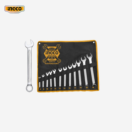 Ingco 12 Pcs Combination Wrench Spanner Set 6 - 24mm HKSPA1142 - Winland Depot