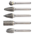 Ingco 5 Pcs/Set Tungsten Carbide Rotary Burrs Set for Die Grinder HRRC0051 - Winland Depot