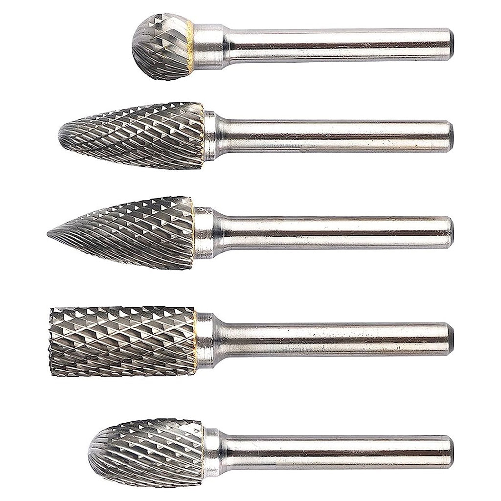 Ingco 5 Pcs/Set Tungsten Carbide Rotary Burrs Set for Die Grinder HRRC0051 - Winland Depot