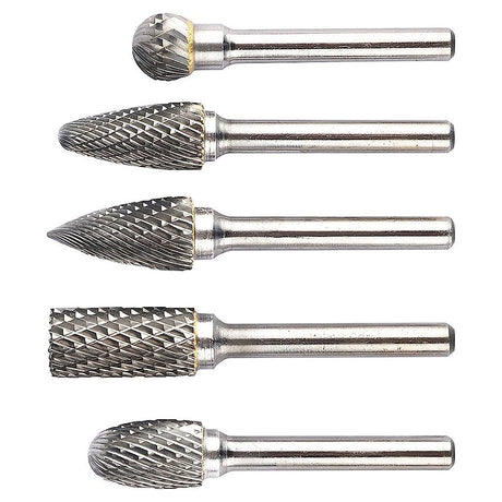 Ingco 5 Pcs/Set Tungsten Carbide Rotary Burrs Set for Die Grinder HRRC0051 - Winland Depot