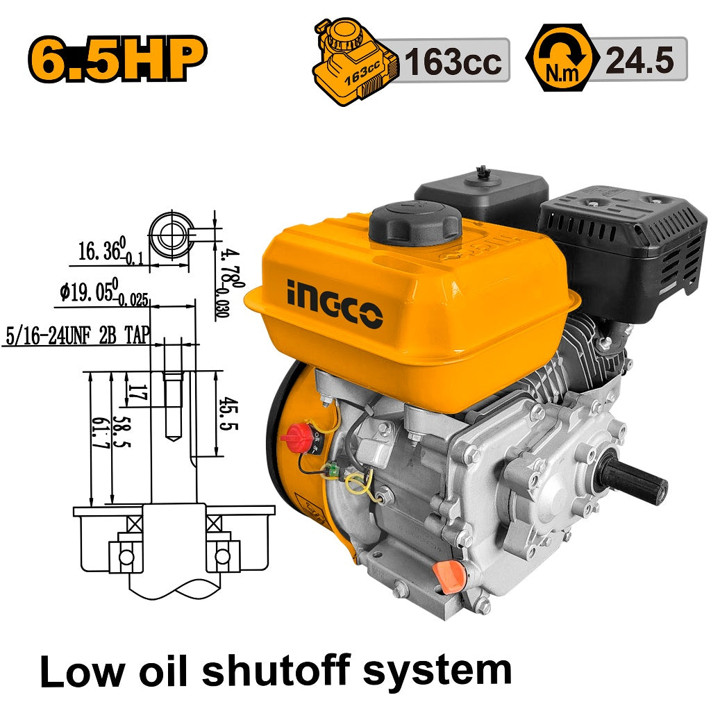 Industrial Marine Low Speed Gasoline Engine Generator GELS1681P / GELS1682P / GEMR1902P ING-EN