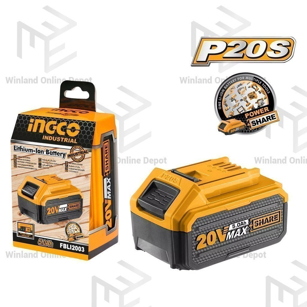 ingco p20s lithium-ion battery pack alternate view