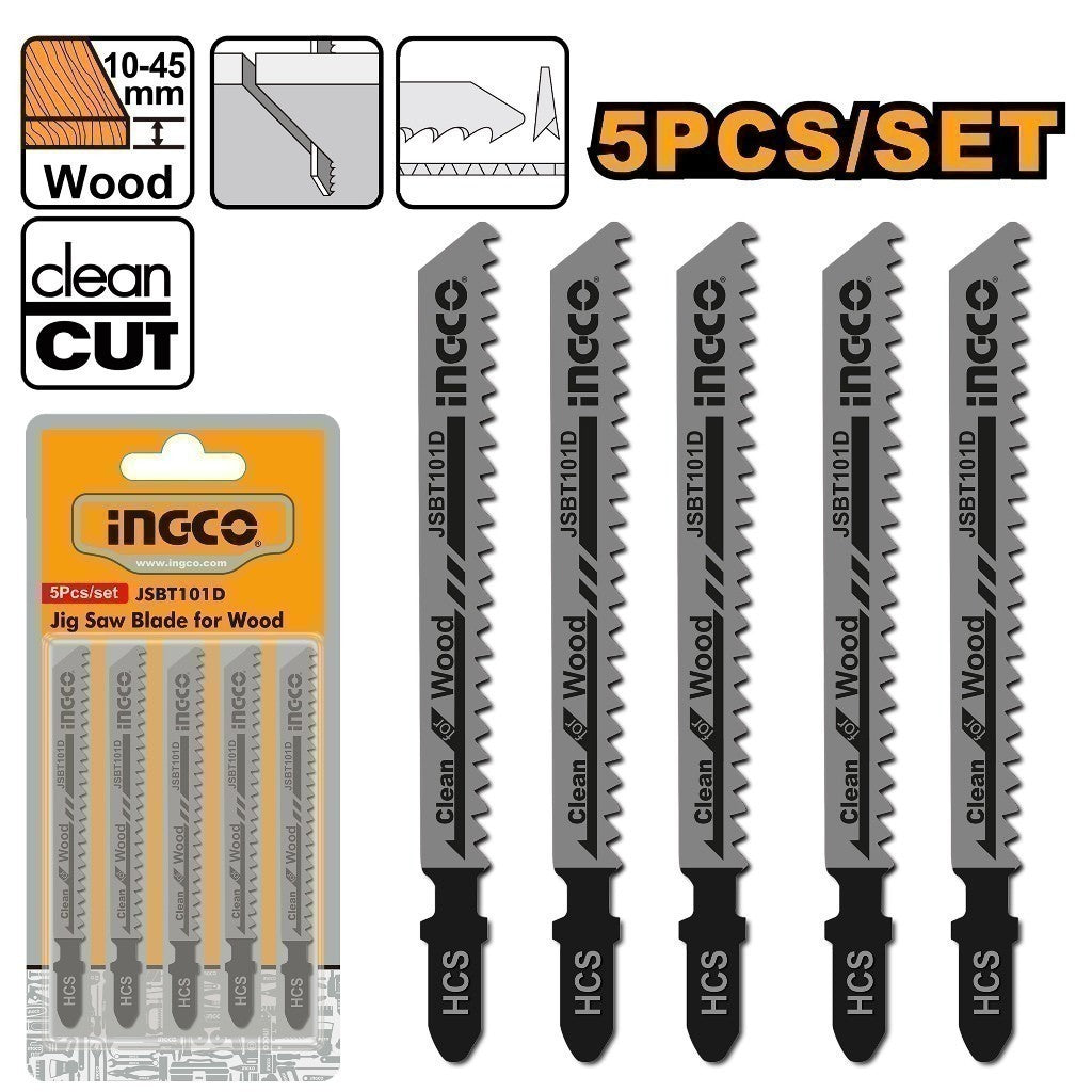 5 Pcs Jigsaw Blade JSBT101D ING-AC