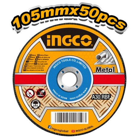 Ingco 50-100 PCS Abrasive Metal Cutting Disc / Set For Angle Grinder 4 inches ING-HT