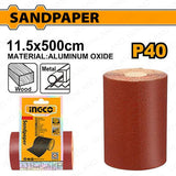 Aluminum Oxide Sandpaper Size: 11.5 x 500cm Grit: 40-240 PER ROLL ING-HT