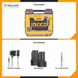 Ingco Lithium-Ion Cordless Drill 12V with 2 Batteries CDLI12325 / CDLI12208 / CDLI12328