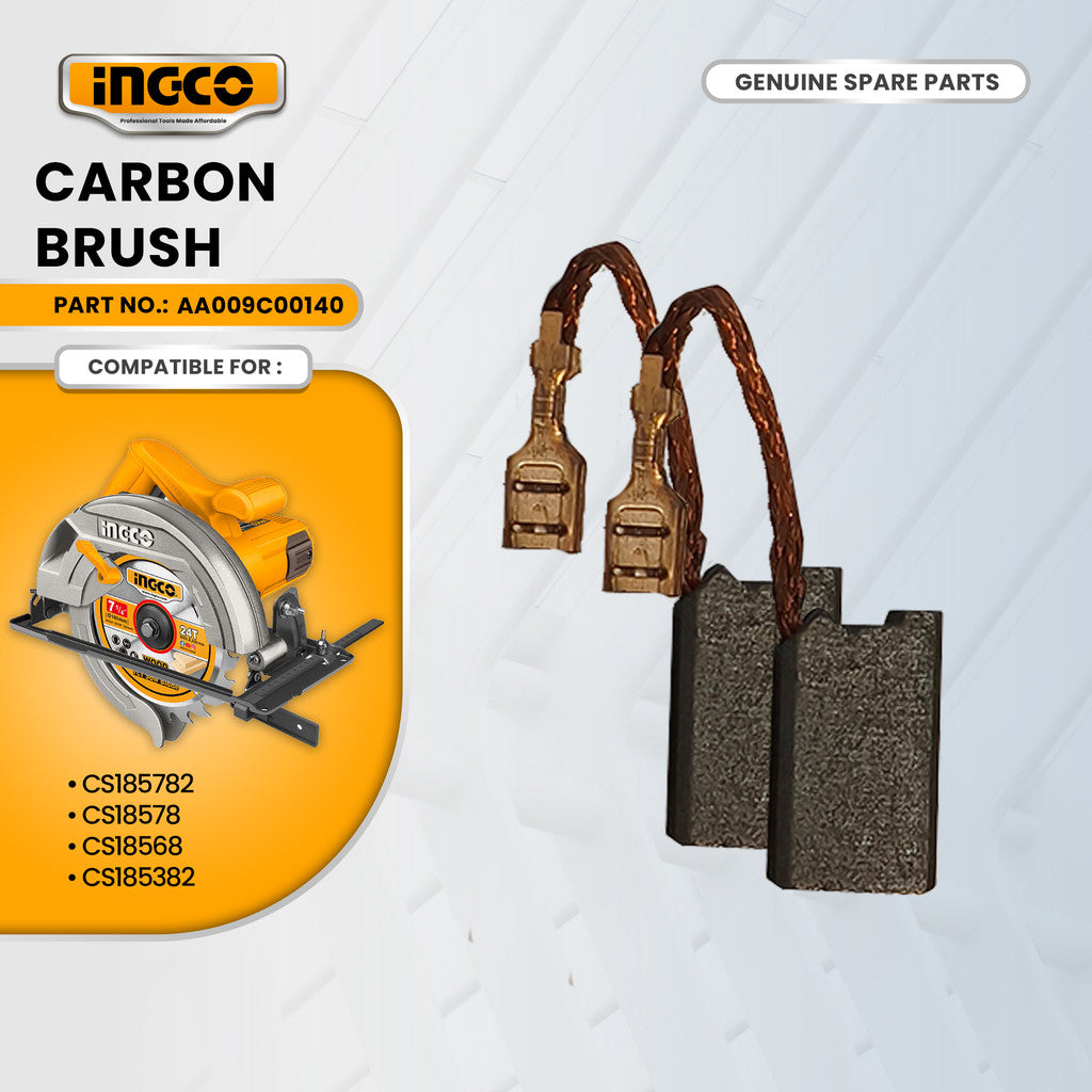 INGCO AA009C00140 Carbon Brush for CS185782 Circular Saw 1200W ING-SP