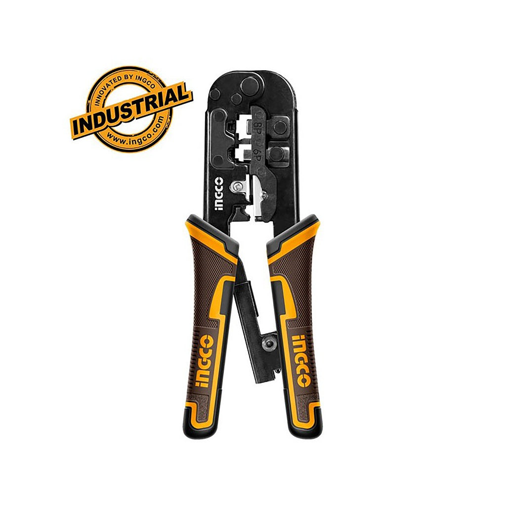 Ingco by Winland 3IN1 8inches/200mm Modular Plug Terminal Crimping Tool Crimping Pliers HMPCN2468R