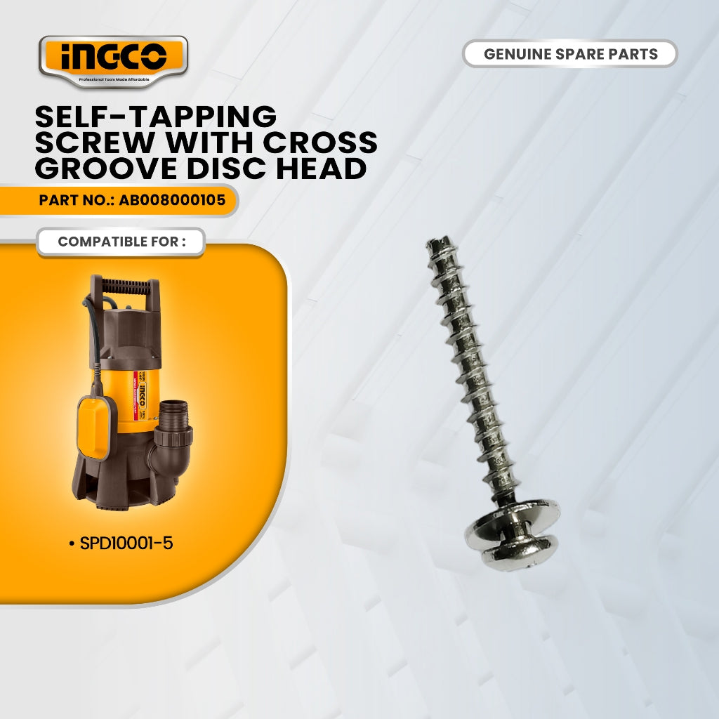 INGCO AB008000105 Self-Tapping Screw with Cross Groove Disc Head for SPD10001-5 Submersible Water Pu ING-SP
