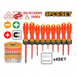 INGCO 9pcs 1000V VDE Insulated Screwdriver Set (HKISD0908)
