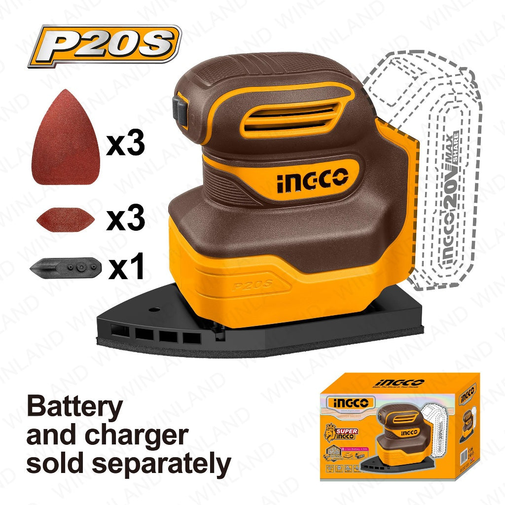 P20S/20V Lithium-Ion Cordless Palm Sander CPSLI2014 ING-CT