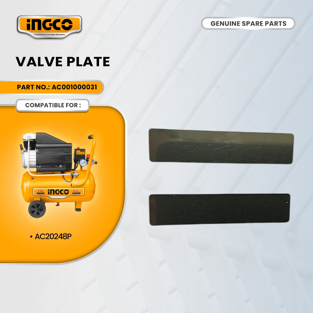 INGCO AC001000031 Valve Plate for AC20248P Air Compressor 1.5 kW (2HP) ING-SP