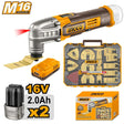 INGCO COSLI241299 16V cordless multifunctional car set with 2x 2.0Ah batteries