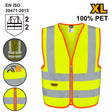 INGCO RV83XL reflective safety vest, fluorescent XL with reflective strips