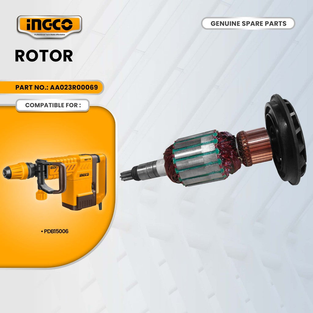 INGCO AA023R00069 Rotor for PDB15006 Demolition Breaker 1500W ING-SP