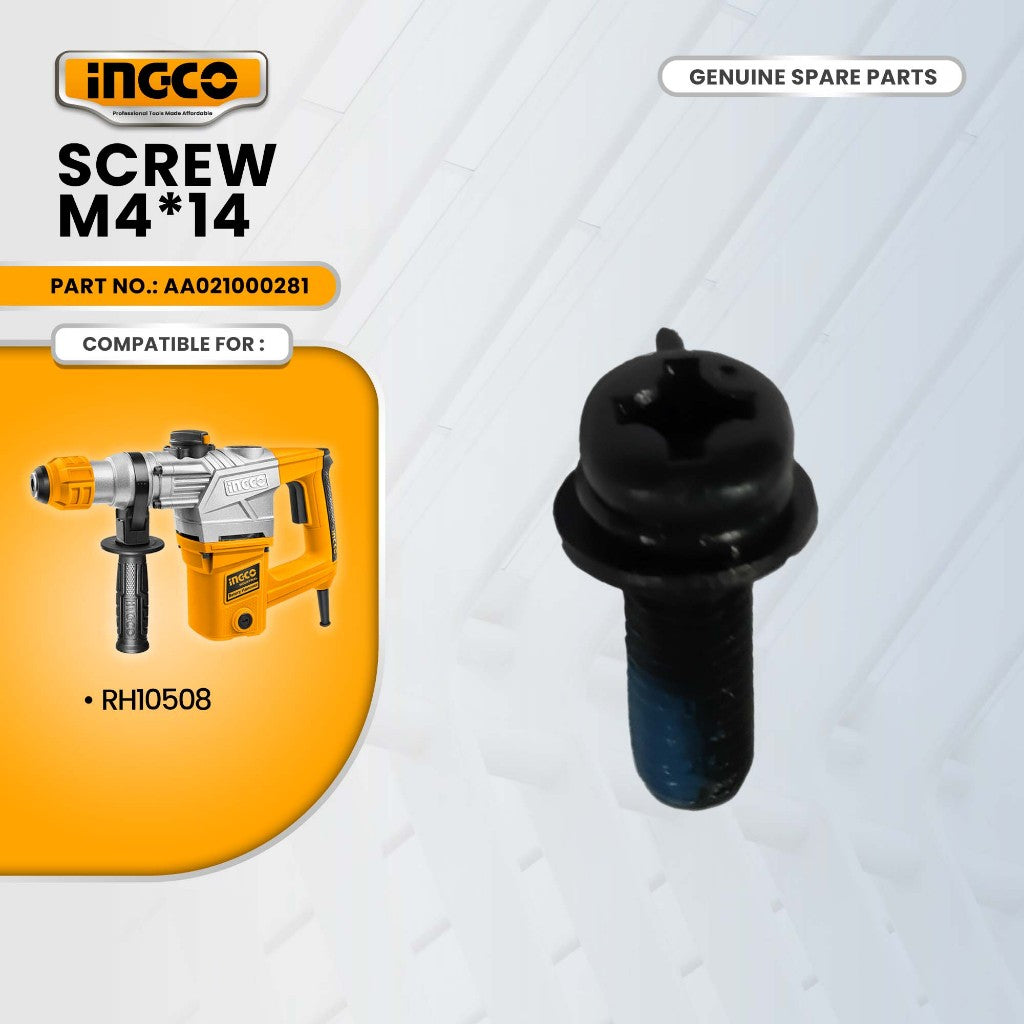 INGCO AA021000281 Screw M4*14 for RH10508 Rotary Hammer 1050W ING-SP