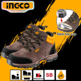 INGCO SSH11SB.45 safety boots, SB class leather with EVA rubber sole, oil resistant