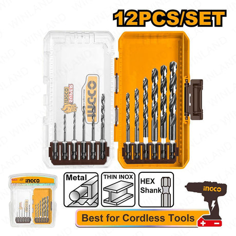 INGCO 12pcs Metal & Wood Multifunction Drill Bit Set (AKDL11206)