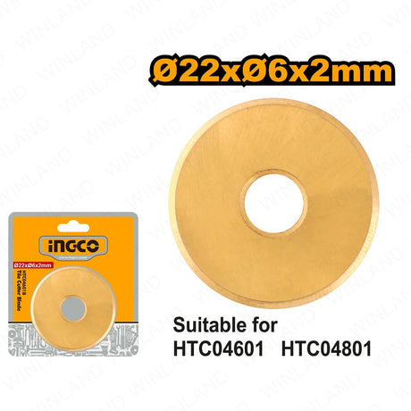 INGCO Ø22 × 6 × 2mm Tile Cutter Tungsten Carbide Blade (HTC04601B)
