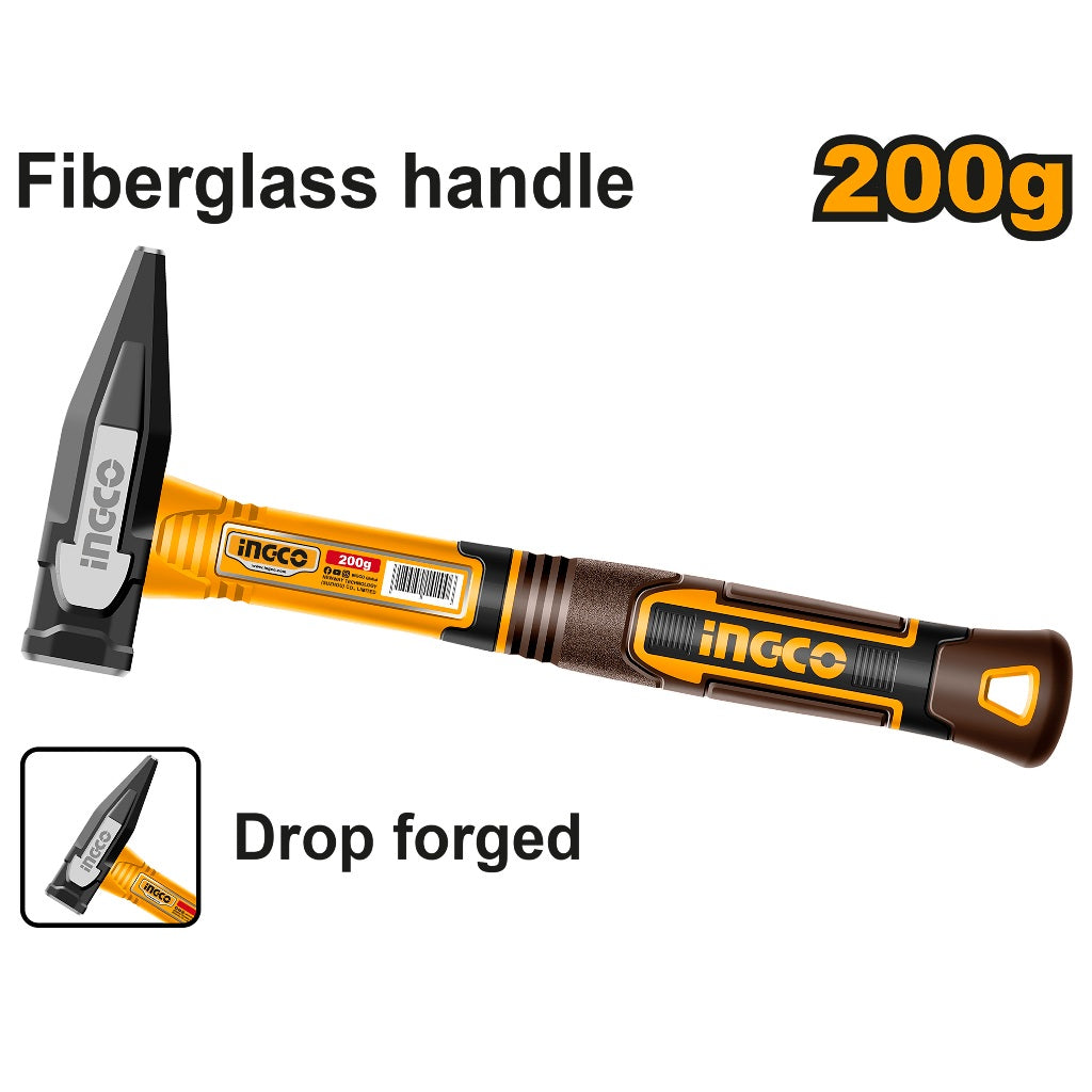 Ingco by Winland machinist hammer 500g with fiberglass handle